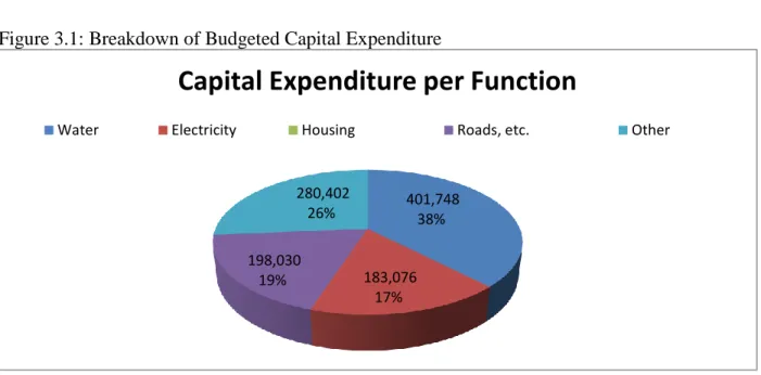 Figure 3.1: Breakdown of Budgeted Capital Expenditure 