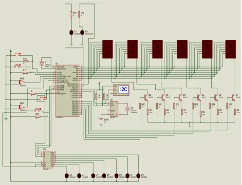 Figure 3. Schematic Circuit Diagram of Smart Digital clock. 