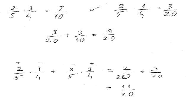 FIG. 6. A section of the probability problem where G3 did wrong in calculating the required probability 
