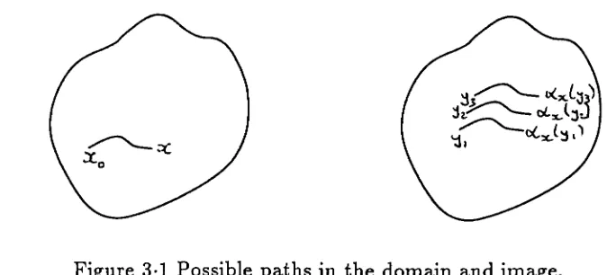 Figure 3·1 Possible paths in the domain and image.