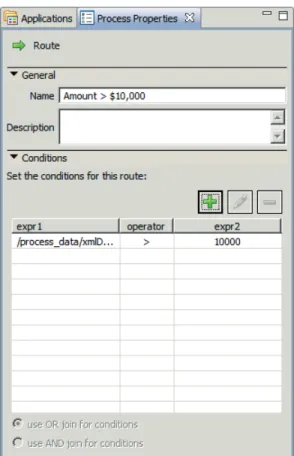 Figure 2:  A rule displayed in the Conditions category