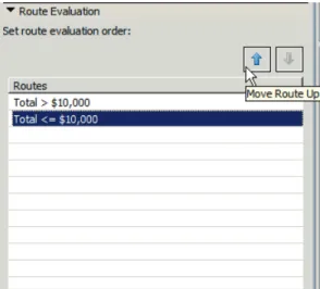 Figure 6:  Changing the route evaluation order
