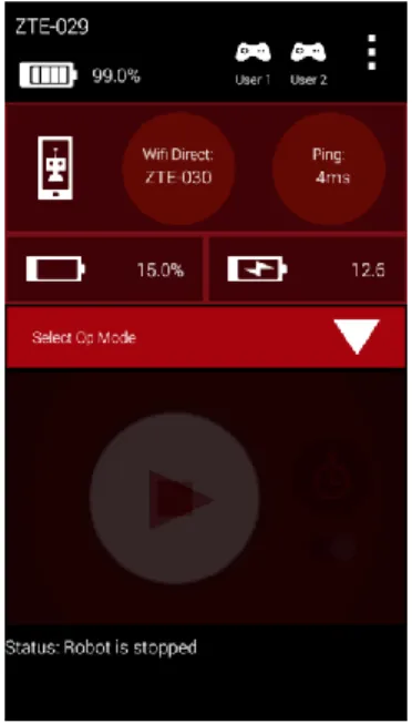 Figure 8 - When the Driver Station is connected, it displays useful status info. 