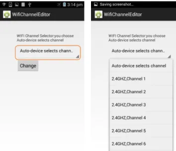 Figure 30 - Use drop down spinner to select the desired channel. 