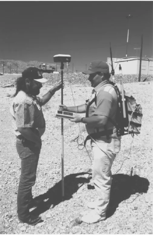 Figure 7. Photograph of a field-portable GPS system using a base station  system for precise location