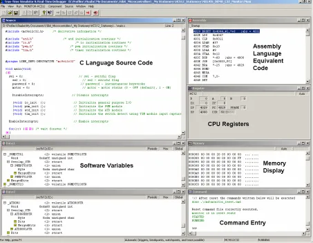 Figure 7. CodeWarrior Debug Screen with Several Components 