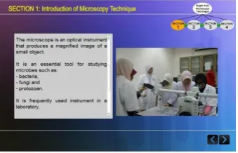 Figure 6: Screen of main content 