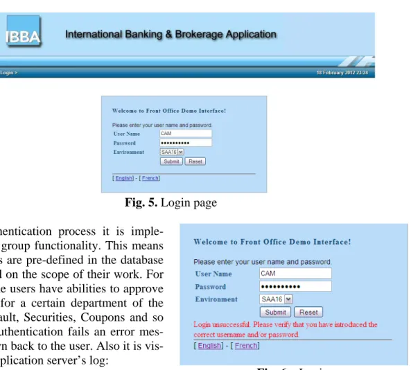 Fig. 5. Login page  For the authentication  process it is 