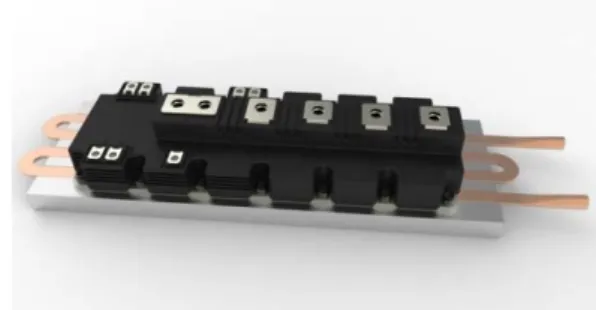 Fig. 1: Cold plate for an IGBT module [13]. 