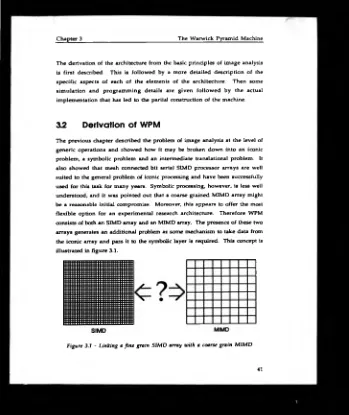 Figure 3.1 - Linking a fine grain SIMD array with a coarse grain MIMD