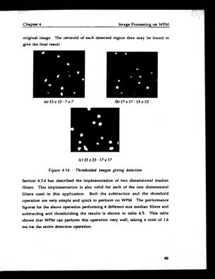 Figure 4.16 - Thresholded images giving detection