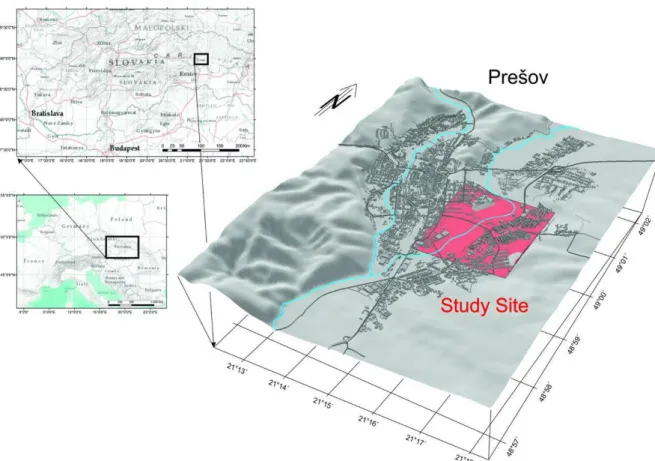 Fig. 1. Location of the study area (red square). 