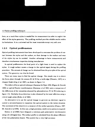 figure 1.5). Similarly, focus detection is also obtained by the total reflection using a 