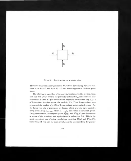 Figure  1.1:  Forces  acting on  a  square plate