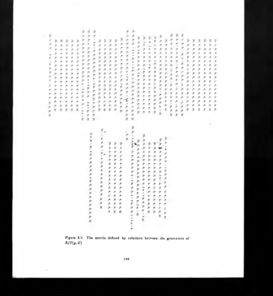 Figure  5.1:  The  matrix  defined  by  relations  between  the  generators  of