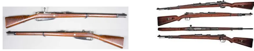 Figure 2.1: German 1888 committee rifle vs.  ‘made in Hanyang’ rifle    