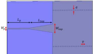 Figure (2). microstrip to SIW converter 