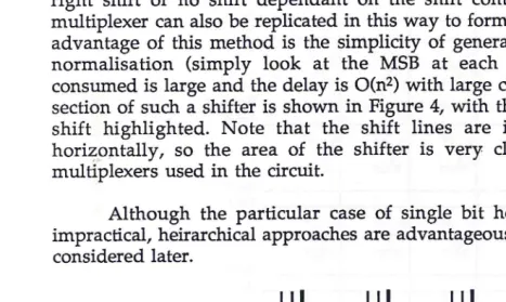 Figure 4 - Heirarchical single bit shifter (section) 