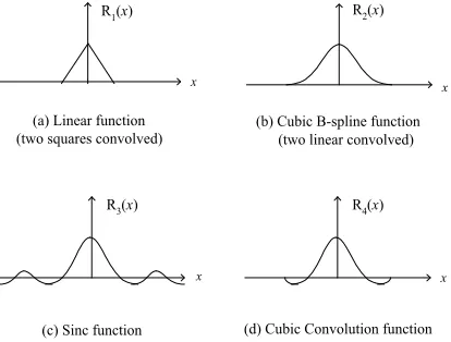 Figure 1. Several interpolation functions. 