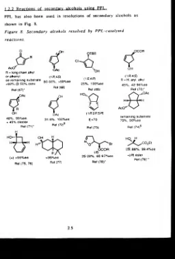 Figure 8. Secondary alcohols resolved by PPL-catalysed 