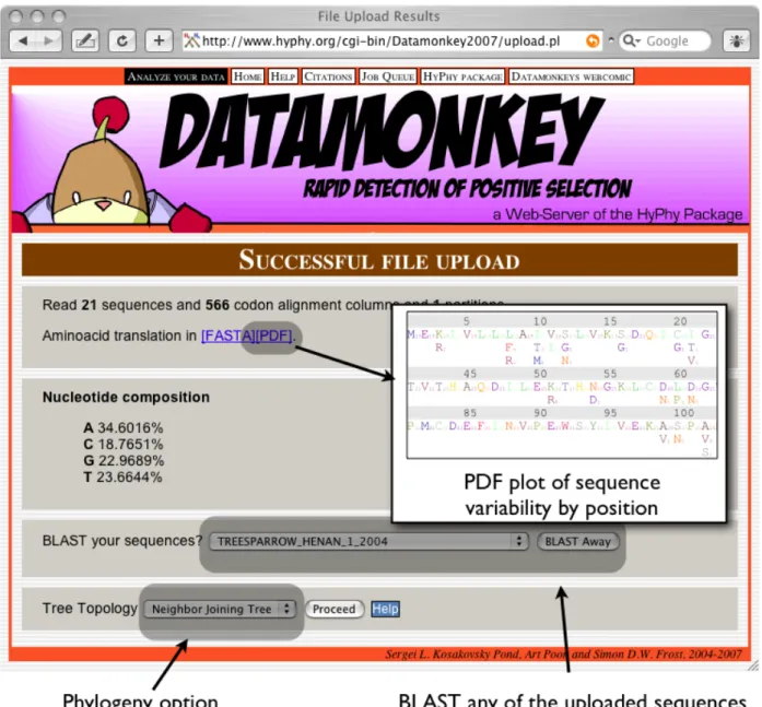 Figure 2 Data upload summary page.