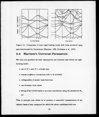 Figure 2.1: Comparison of some tight-binding bands with those produced using 