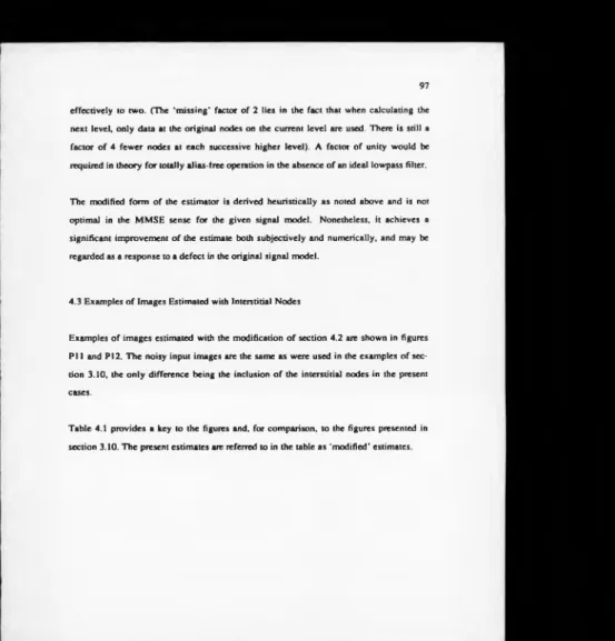 Table  4.1  provides  a  key  to  the  figures  and,  for  comparison,  to  the  figures  presented  in  section 3.10