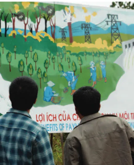 Figure 3.1 Forty-one roadside PFES billboards were installed in  districts within the Da Nhim watershed to further raise awareness of the  benefits of ecosystem services and the need to keep forests intact.