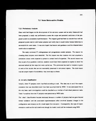 Table 7-a outlines how the 57 projects were perceived as WES tasks.