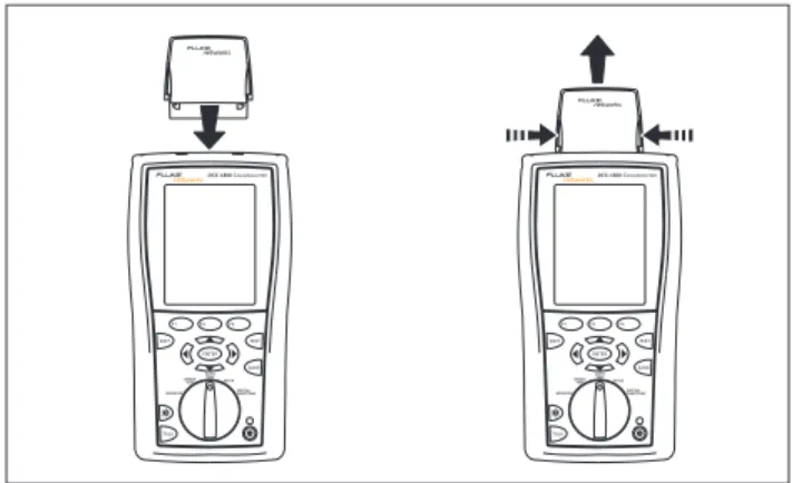 Figure 6 shows how to attach and remove adapters.