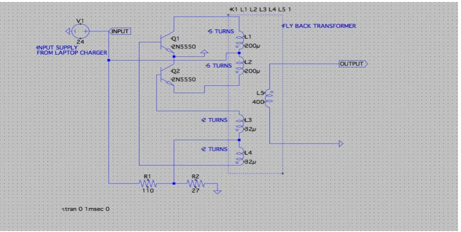 Figure 3. Typical Input And Output Voltage Simulation in LTspice
