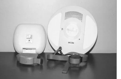 Figure 5.10 Environmental punishment: indoor avoidance units – transmitter dish and shock collar (left); Spray Barrier TM transmitter dish and citronella spray collar (right).