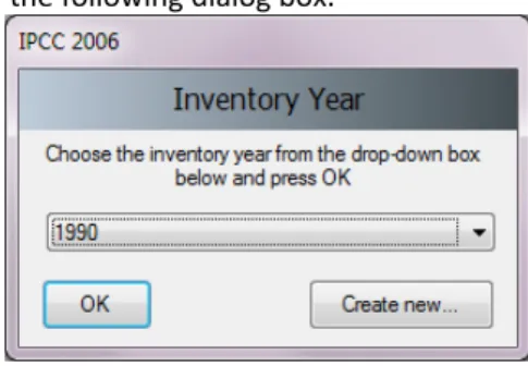 Figure 3.9 – Choose Inventory Year   