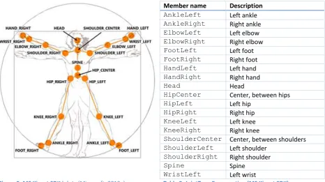 Table 3: JointType Enumeration (MS Kinect SDK). 