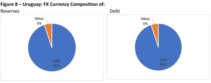 Figure 8  – Uruguay: FX Currency Composition of: 