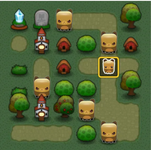 Figure 1.2 Screenshot from the game Tripple Town [14] 