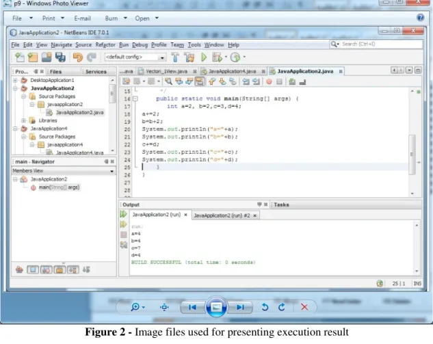 Figure 2 - Image files used for presenting execution result 