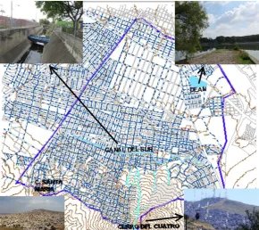 Figure 6: The research area with its defining elements   