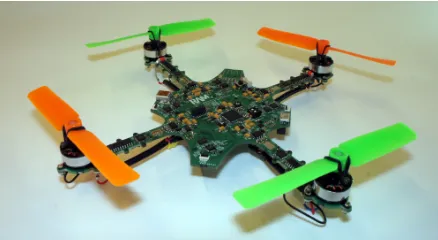 Fig. 1.Designed multi-rotor with integrated thrust sensors.