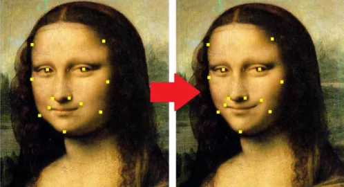 Figure 2: Image warping, Mona Lisa 