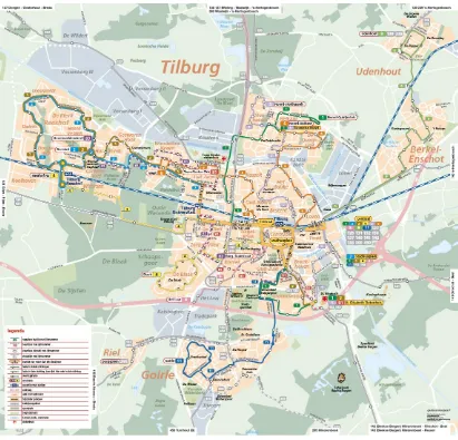 Figure 4: Bus lines in the municipality of Tilburg. Reprinted from Veolia Transport (2012)