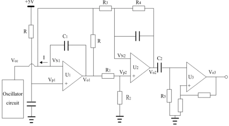 Figure 3. Conversion circuit for current signal – voltage pulse signal conversion circuit