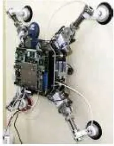 Figure 2.4: Picture of wall climbing robot using gecko like feet [6].