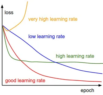 Figure 2.1: Effects of different learning rates