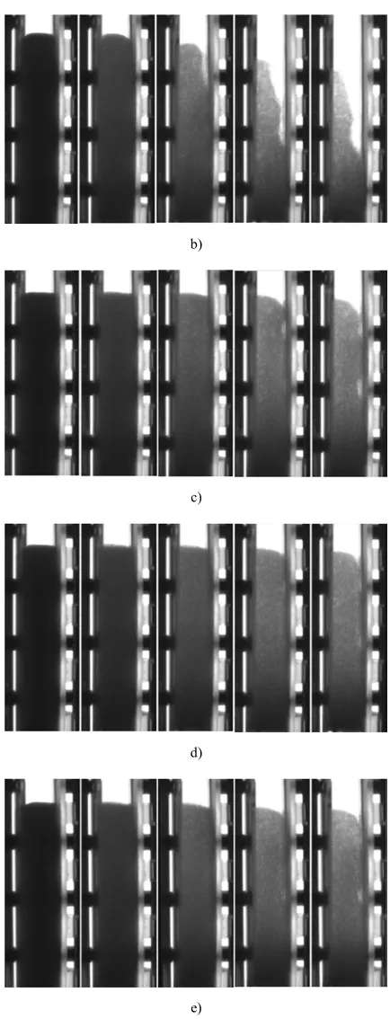 Figure 6. Observation by CCD camera 1 of the decay process of foams stabilized for various CTAB concentrations within 1800 s