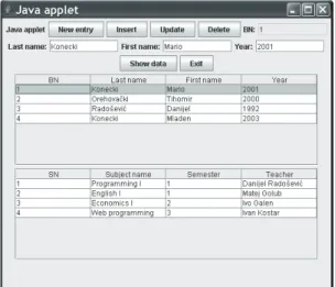 Figure 5. Screenshot of application prototype 