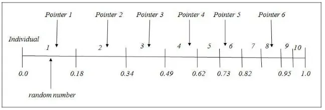 Figure 2. Stochastic universal sampling. 