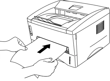 Fig. 1-15  Set the width of the manual feed slot paper guides