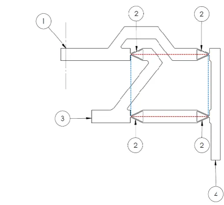 Figure 5.1: Initial design of the ﬂexure