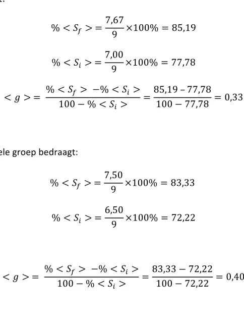 tabel 
  3: 
  verschillen 
  in 
  scores 
  tussen 
  posttests 
  en 
  pretests 
  